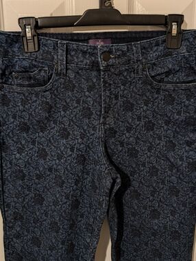 NYDJ Floral-Pattern Ankle Jeans Size 4
